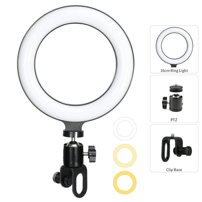 Illuminate Your Selfies! 🌟 6.3" LED Ring Light for Stunning Live Streams on YouTube, TikTok & More! 💻✨