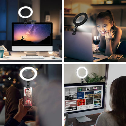 Illuminate Your Selfies! 🌟 6.3" LED Ring Light for Stunning Live Streams on YouTube, TikTok & More! 💻✨
