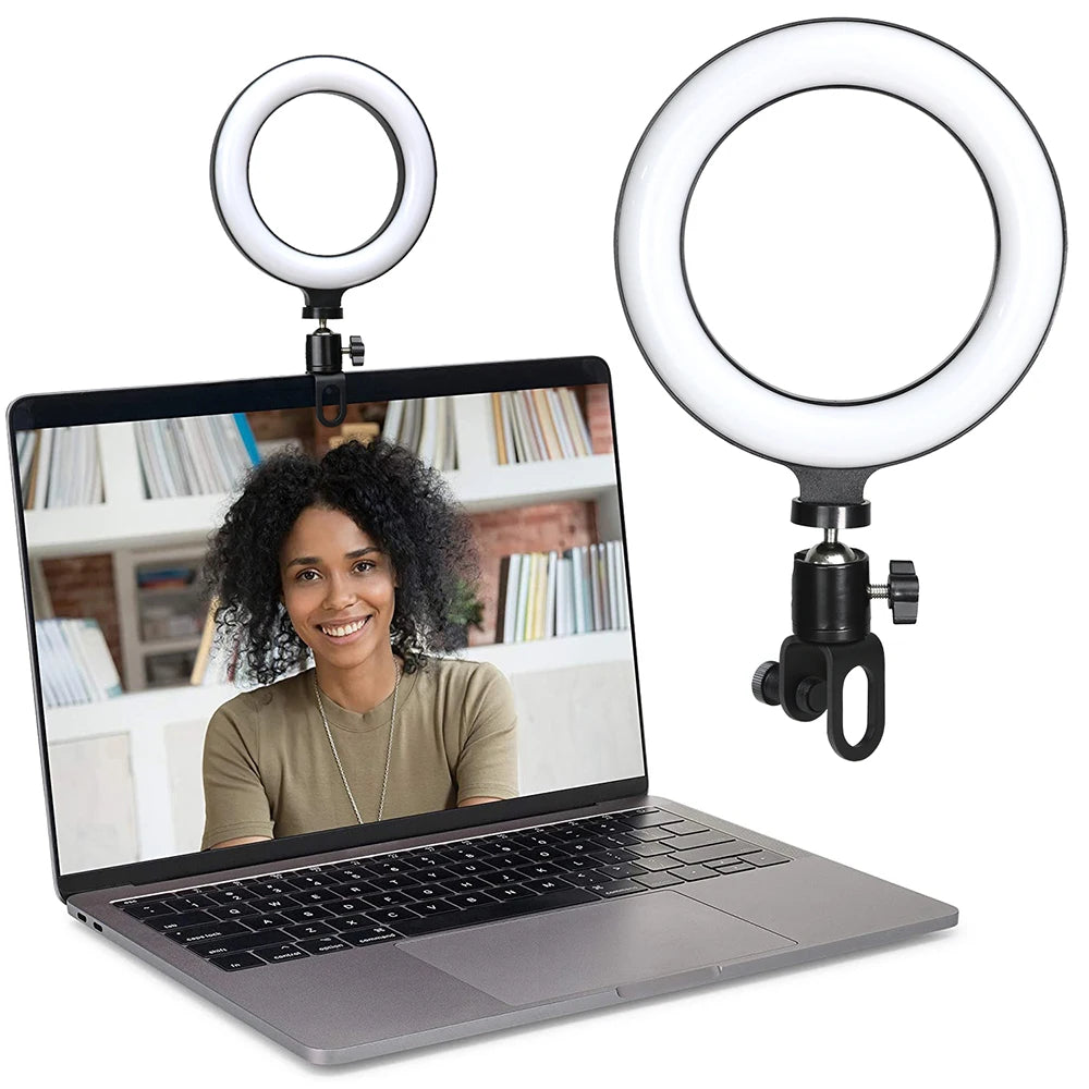 Illuminate Your Selfies! 🌟 6.3" LED Ring Light for Stunning Live Streams on YouTube, TikTok & More! 💻✨